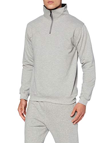 Trigema Herren 674801 Sweatshirt, Grau (hellgrau-Melange 110), Large (Herstellergröße: L) von Trigema
