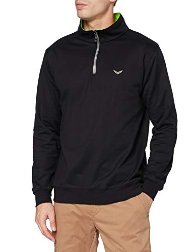 Trigema Herren Sweatshirt mit Kragen und Reißverschluss von Trigema