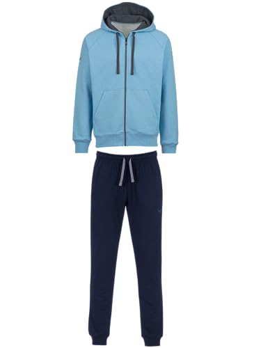 Trigema Herren 675906 Kapuzenpullover, Iceblue-Melange, 4XL EU von Trigema