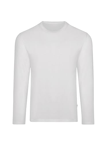 Trigema Herren 636501 Langarmshirt, Weiß L EU von Trigema