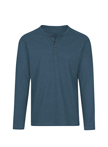 Trigema Herren Langarmshirt mit Knopfleiste von Trigema