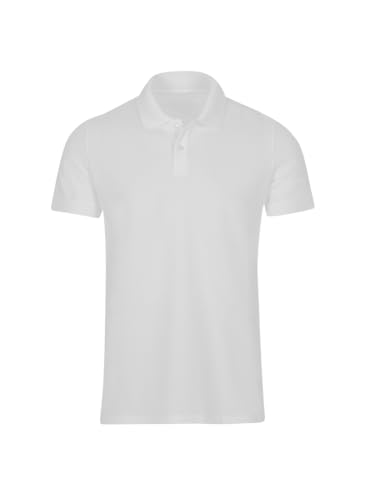 Trigema Herren Elast. Piqué Poloshirt, Weiß(weiß), S EU von Trigema