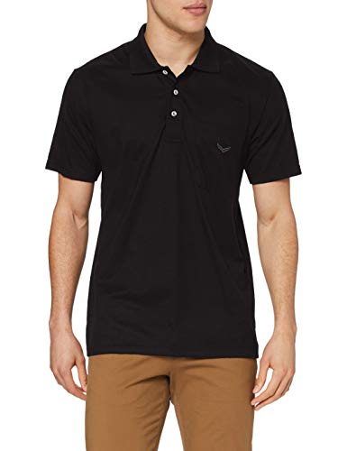 Trigema Herren Trigema Herren Single-jersey 637602 Poloshirt, Schwarz (Schwarz 008), 4XL EU von Trigema