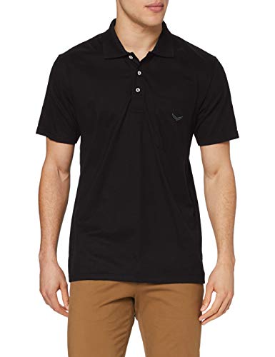 Trigema Herren Trigema Herren Single-jersey 637602 Poloshirt, Schwarz (Schwarz 008), XL EU von Trigema