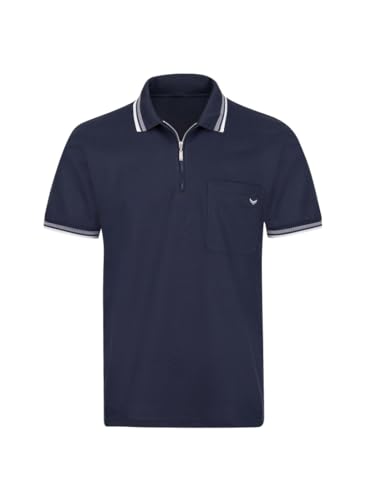 Trigema Herren Poloshirt mit Reißverschluss, Gr. X-Large,Blau (navy 046) von Trigema