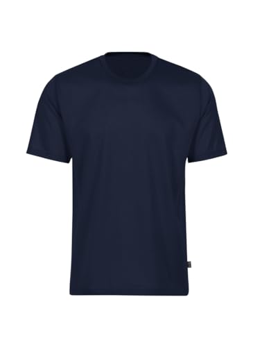 Trigema Herren Regular Fit T-Shirt 636202, Einfarbig, Gr. X-Small, Blau (Navy 046) von Trigema