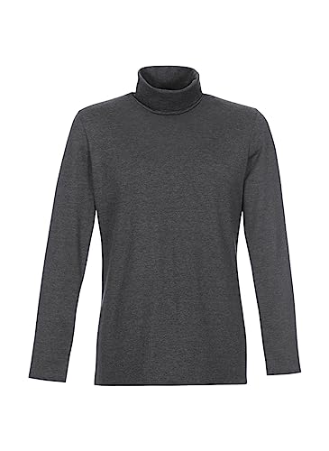 Trigema Herren Rollkragen Langarmshirt 602010, Grau (Gris), Medium von Trigema