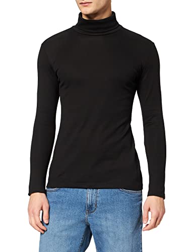 Trigema Herren Trigema Mænds rullekrave langærmet skjorte 602010 Rollkragen Langarmshirt, Schwarz (Noir), L EU von Trigema