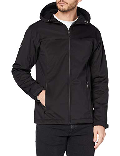 Trigema Herren Softshell-Kapuzen Jacke, Schwarz (schwarz 008), X-Large (Herstellergröße: XL) von Trigema