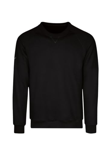 Trigema Herren Sweatshirt 675501, Einfarbig, Gr. Small, schwarz (schwarz 008) von Trigema