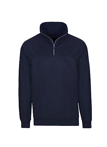 Trigema Herren 674801 Sweatshirt, Blau (Navy 046), Large (Herstellergröße: L) von Trigema
