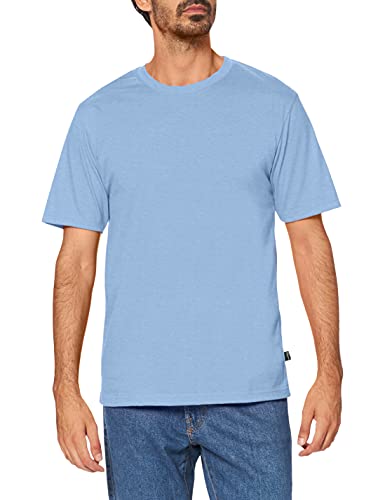 Trigema Herren T-Shirt 636202, Gr. Large, Blau (horizont 042) von Trigema