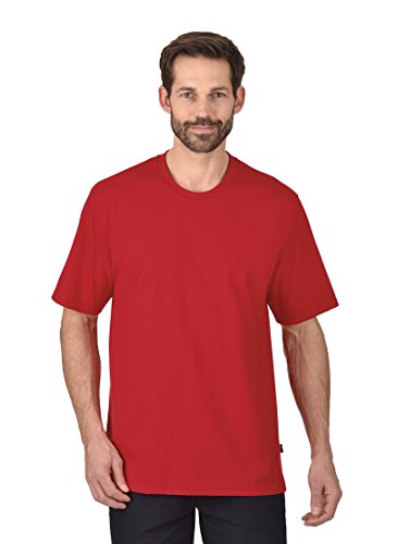 Trigema Herren T-Shirt 636202, Small, Rot (kirsch 036) von Trigema