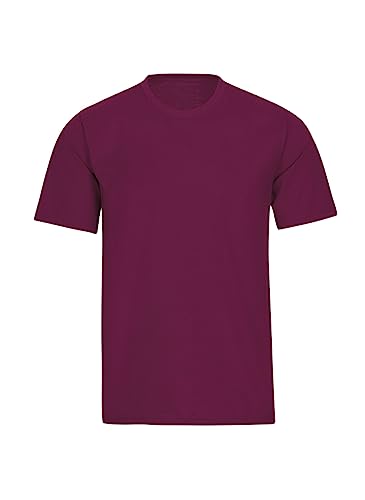 Trigema Herren T-Shirt aus Baumwolle 637202, Sangria, L von Trigema