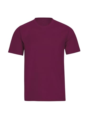 Trigema Herren T-Shirt aus Baumwolle 637202, Sangria, L von Trigema