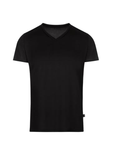 Trigema Herren V-Shirt aus 100% Lyocell,Schwarz,S von Trigema