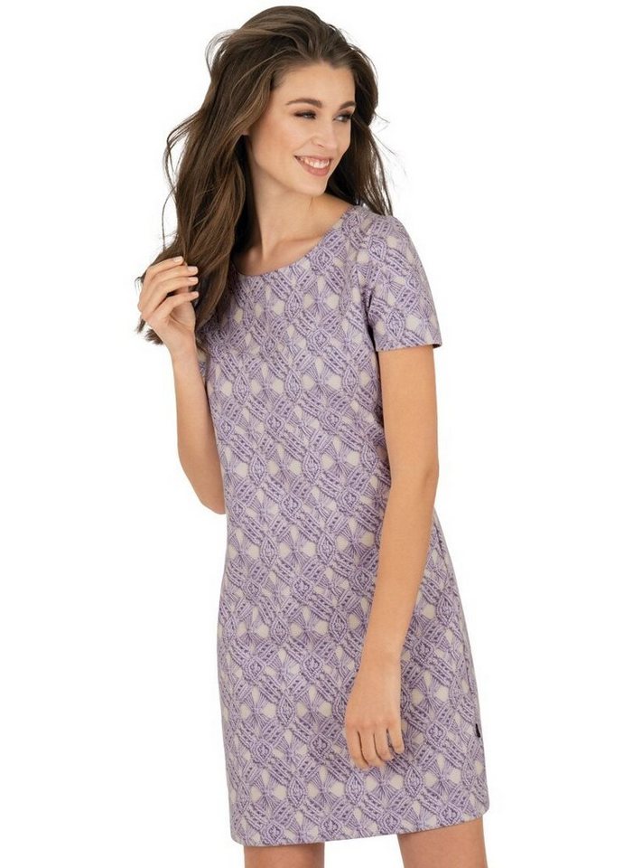 Trigema Jerseykleid TRIGEMA Kleid mit modischem Allover-Print in Strickoptik von Trigema