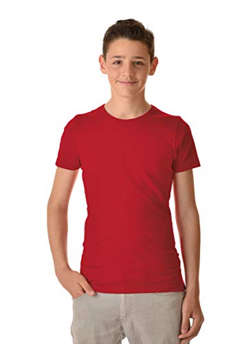 Trigema Jungen 302201 T-Shirt, Rot (Kirsch 036), 140 von Trigema