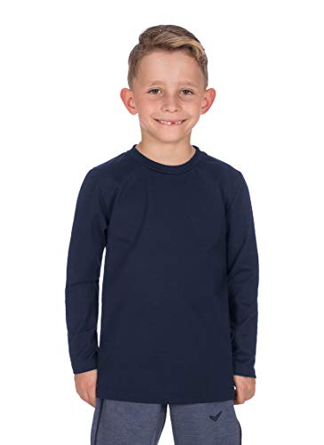 Trigema Jungen 336501 Langarmshirt, Blau (Navy 046), 104 von Trigema