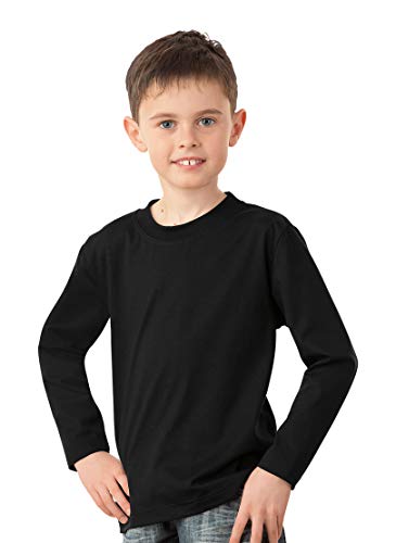 Trigema Jungen 336501 Langarmshirt, Schwarz (schwarz 008), 116 von Trigema