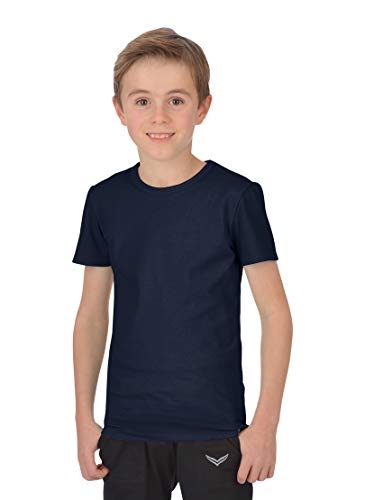 Trigema Jungen 302201 T-Shirt, Blau (Navy 046), 128 von Trigema
