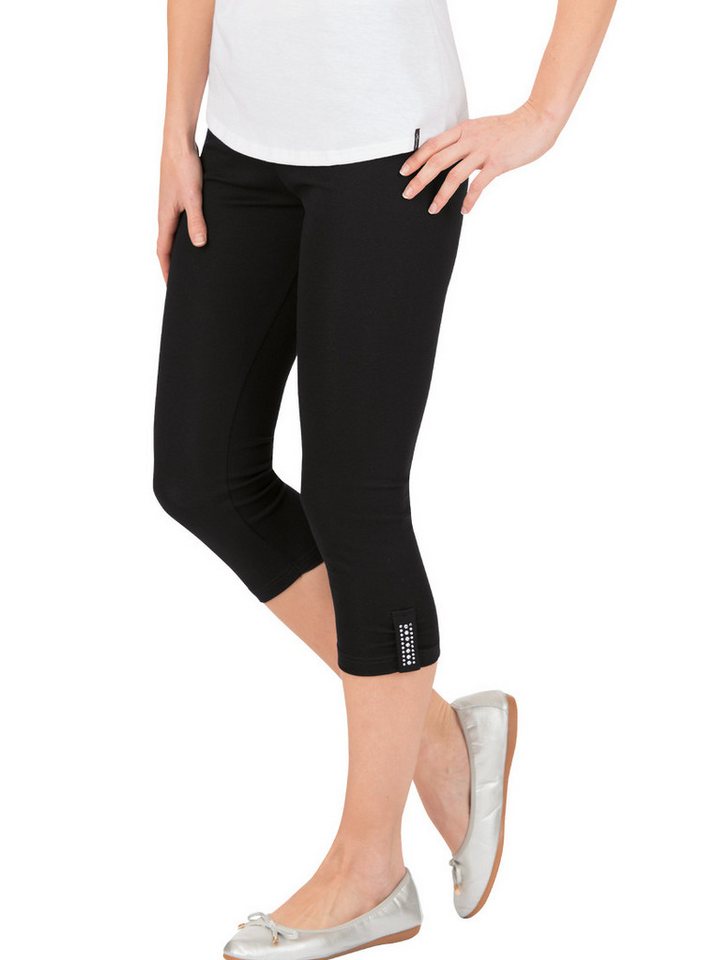 Trigema Leggings TRIGEMA Leggings 7/8 mit Kristallsteinen (1-tlg) von Trigema