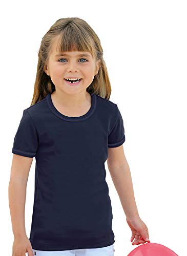 Trigema Mädchen 202201 T-Shirt, Blau (Navy 046), 140 von Trigema