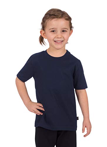 Trigema Mädchen 236202 T-Shirt, Blau (Navy 046), 140 von Trigema