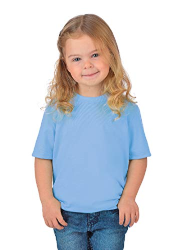 Trigema Mädchen 236202 T-Shirt, Blau (horizont 042), 128 von Trigema