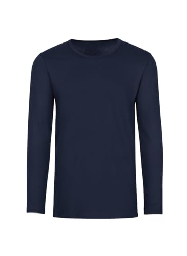 Trigema Mädchen Langarmshirt 202501, Blau (navy 046), 152 von Trigema