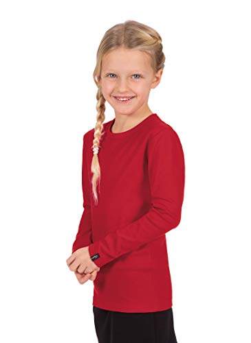 Trigema Mädchen Langarmshirt 202501, Rot (kirsch 036), 104 von Trigema