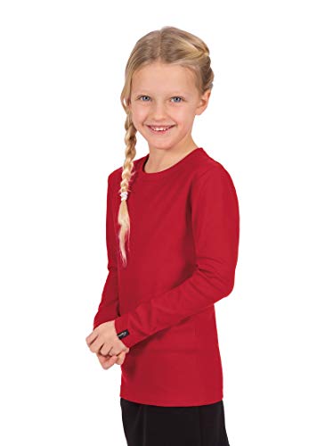 Trigema Mädchen Langarmshirt 202501, Rot (kirsch 036), 128 von Trigema
