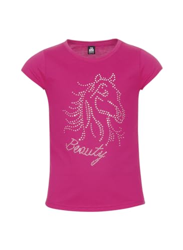 Trigema Mädchen T-Shirt 2362351, Pink (Hibiskus 038), 140 von Trigema