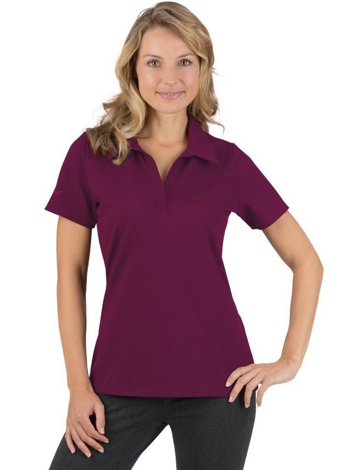 Trigema Poloshirt TRIGEMA Poloshirt ohne Knopfleiste (1-tlg) von Trigema