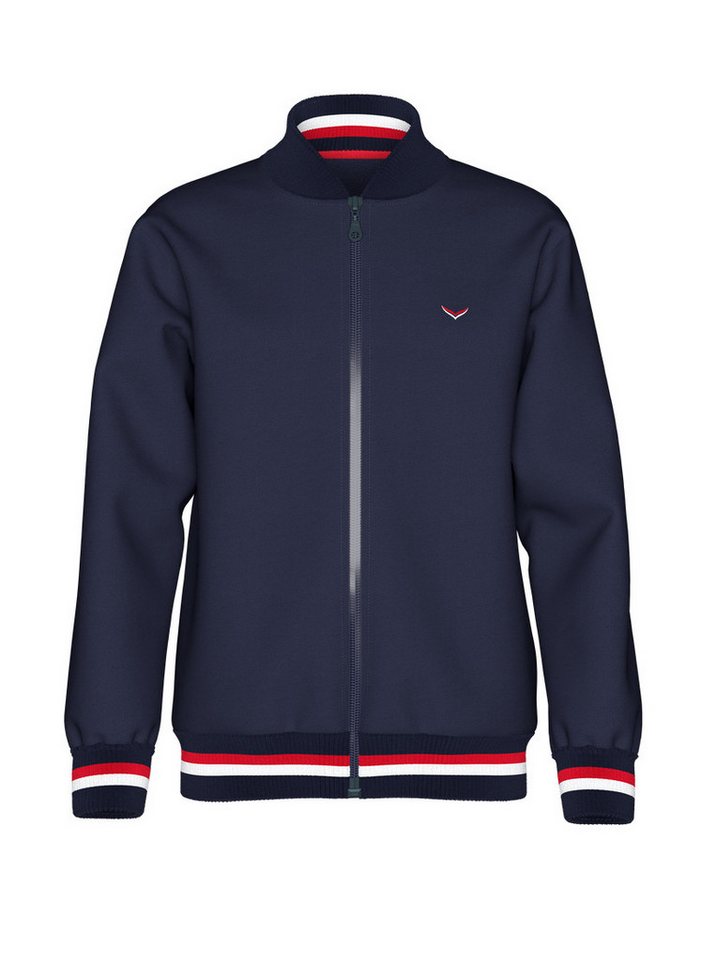 Trigema Sweater TRIGEMA Collegejacke mit kontrastfarbigen Elementen von Trigema