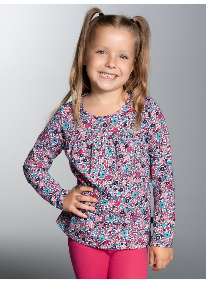 Trigema Sweatshirt TRIGEMA Langarmshirt mit süßem Blümchen-Print von Trigema