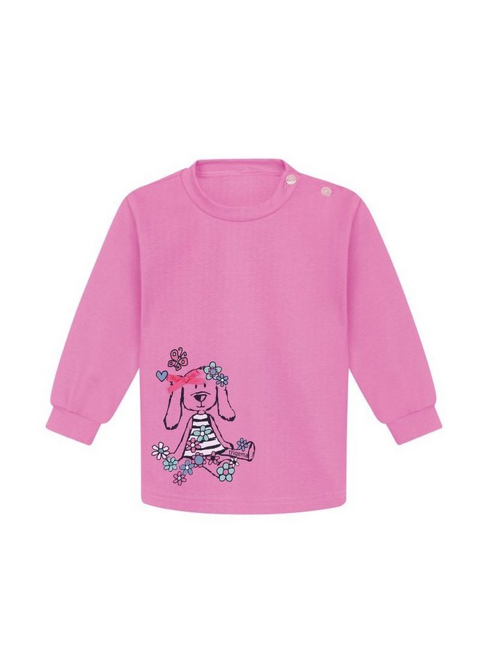 Trigema Sweatshirt TRIGEMA Langarmshirt mit süßem Hasen-Print von Trigema