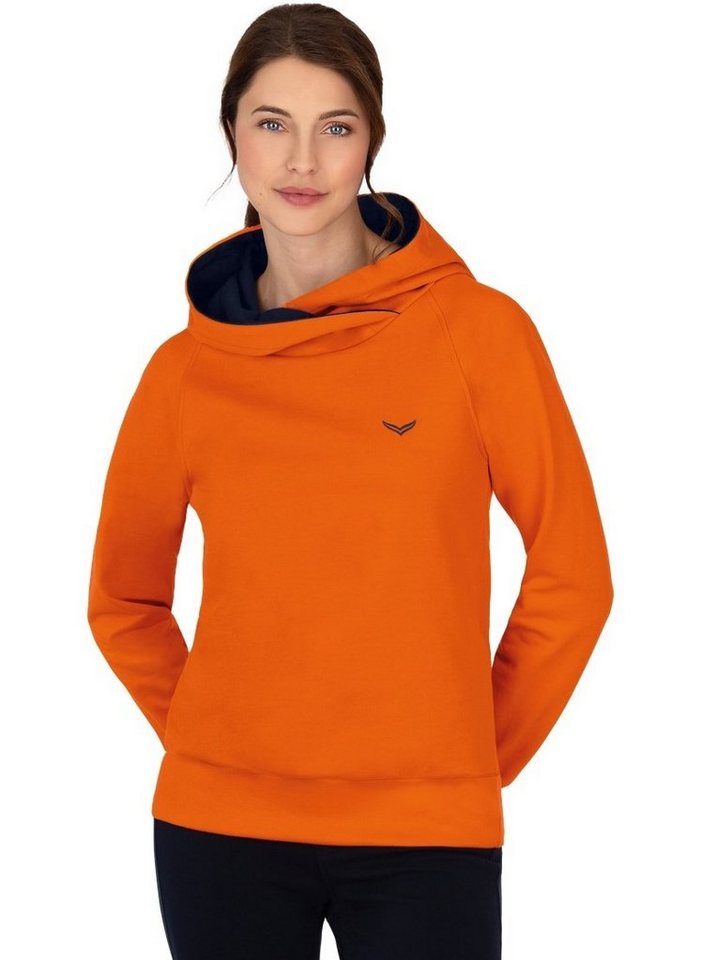 Trigema Sweatshirt TRIGEMA Modischer Hoodie aus Biobaumwolle (kbA) von Trigema