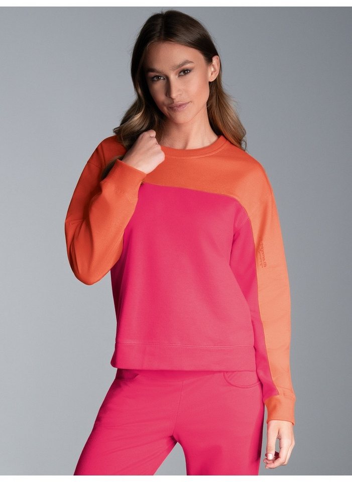 Trigema Sweatshirt TRIGEMA Sweatshirt in zweifarbigem Design von Trigema