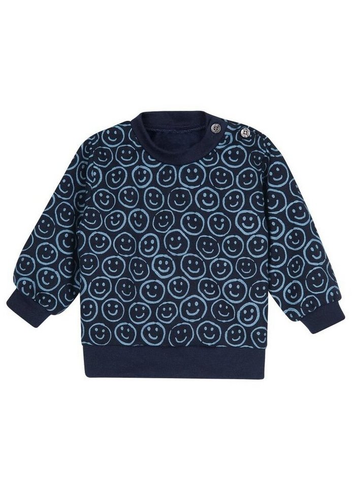 Trigema Sweatshirt TRIGEMA Sweatshirt mit fröhlichem Smiley-Muster von Trigema