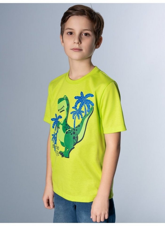 Trigema T-Shirt TRIGEMA T-Shirt mit coolem Dino-Motiv (1-tlg) von Trigema