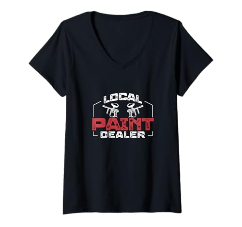 Damen Local Paint Dealer Lustiger Paintball-Humor für Paintballer T-Shirt mit V-Ausschnitt Damen Local Paint Dealer Lustiger Paintball-Humor für Paintballer T-Shirt mit V-Ausschnitt von Trigger Blot Squad