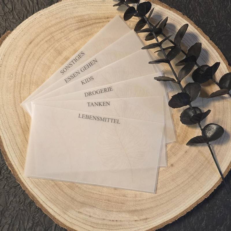 Umschlag-Wallet Personalisiert Transparent "Golden Leaves" von Trijodesign