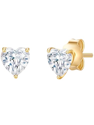 Trilani Damen Ohrstecker aus 925/- Sterling Silber gelbvergoldet 18 Karat mit Zirkonia Silberohrstecker Trilani Damen Ohrstecker aus 925/- Sterling Silber gelbvergoldet 18 Karat mit Zirkonia Silberohrstecker von Trilani