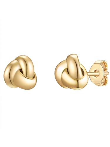 Trilani Damen Ohrstecker aus 925/- Sterling Silber gelbvergoldet Knoten Motivohrstecker Silberohrstecker Damenohrstecker Trilani Damen Ohrstecker aus 925/- Sterling Silber gelbvergoldet Knoten Motivohrstecker Silberohrstecker Damenohrstecker von Trilani