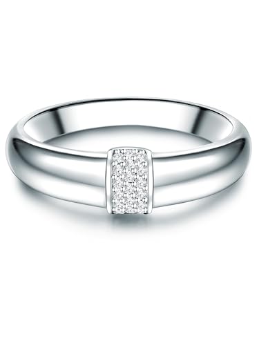 Trilani Damen Verlobungsring aus 925/- Sterling Silber mit Zirkonia im Brillantschliff Silberring Antragsring Ehering Trilani Damen Verlobungsring aus 925/- Sterling Silber mit Zirkonia im Brillantschliff Silberring Antragsring Ehering von Trilani