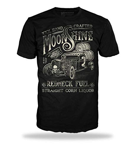 Trillest Gear Hot Rod Moonshine Redneck Fuel Tshirt Herren Oldtimer Rockabilly Rebel Whiskey (M) von Trillest Gear