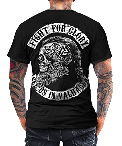 Trillest Gear See You in Valhalla Tshirt Vikings Ragnar Skull Odin Celtic Runen (3XL) von Trillest Gear