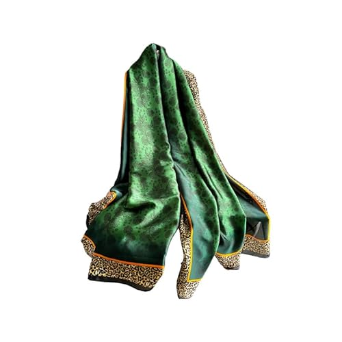 Trillion London® Frühlingskollektion | Designer-Seidenschal für Damen | Leichte Halstücher | Schals | Grün | Geeignet für den Alltag | Reisen und Verschenken | Glatte und weiche Oberfläche von Trillion