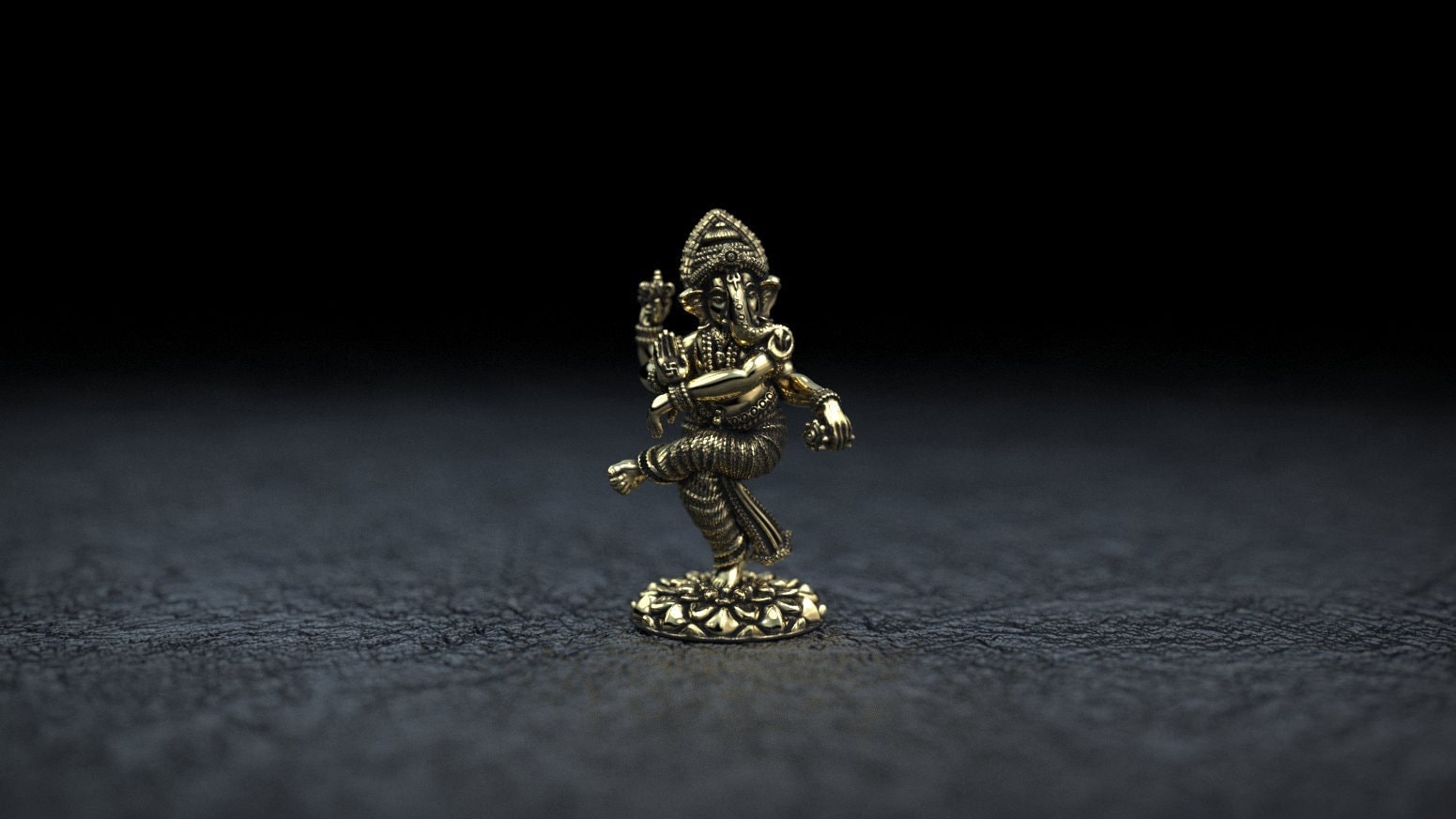 Gold Ganesha Statue | Lord Massives Hindu Idol Goldene Göttin von Trillobeat